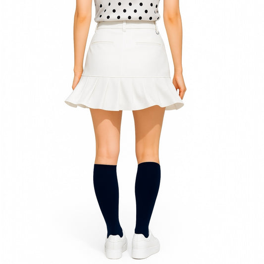 Ladies Elastic Flare Skirt 002 レディース ゴルフスカート 透け防止 伸縮性 フレアスカート レディースゴルフウェア