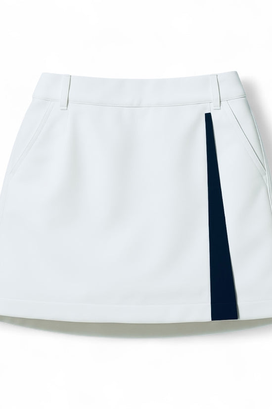 Ladies' Skirt 005, Size L, 71cm Waist, Includes Inner Pants, Stretch Golf Skirt, Ivory White, Made in Japan, High Quality, Spring/Summer
