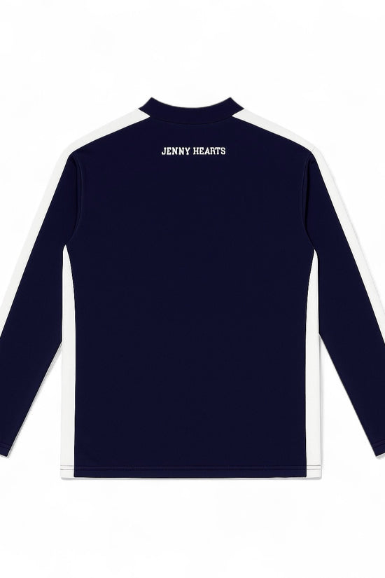 Men's Mock Neck Spandex Golf Apparel: Ultimate Smoothness, Men's Summer Mock Neck Long Sleeves, Lightweight, Navy, Two-Tone Color, UV Protection, Quick Drying, Excellent Stretchy, Stylish
