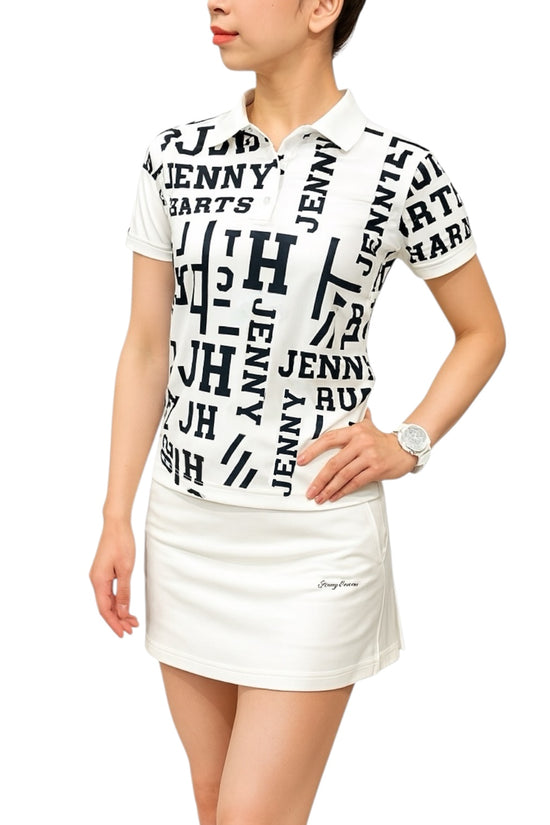 Logotipo Women's Polo Shirt, Summer Golf Wear, Short Sleeve, Stretch, Quick-Drying, Breathable, Smooth to the Touch, UV Protection, Stylish and Cute