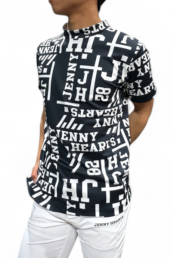 Men's Mock Neck Logotipo Golf Apparel for Summer, Mock Neck, Short Sleeves, Stretch, Quick-Drying, Smooth to the Touch, UV Protection, Stylish and Cute