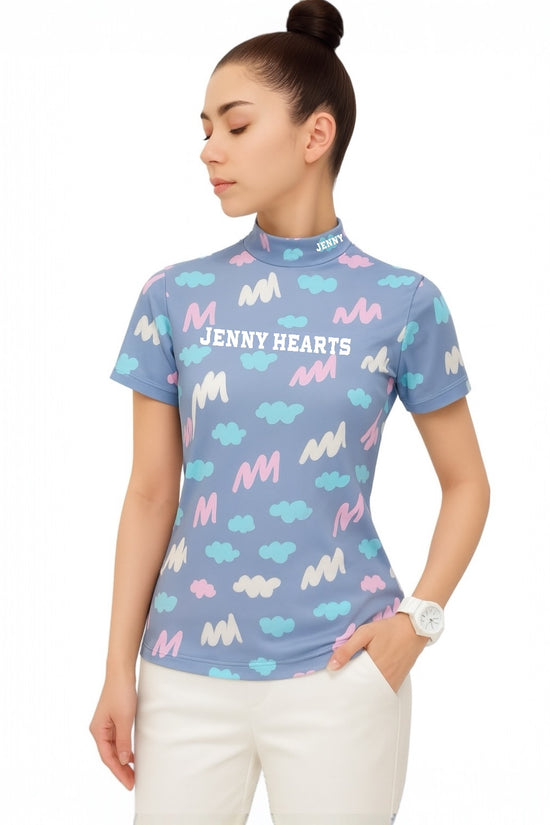 Ladies' Smooth Mock Doodle Golf Wear, Women's Mock Neck, Short Sleeve, Summer, Cool to the Touch, Highly Stretchy, UV Protection, Smooth to the Touch, Smooth Series
