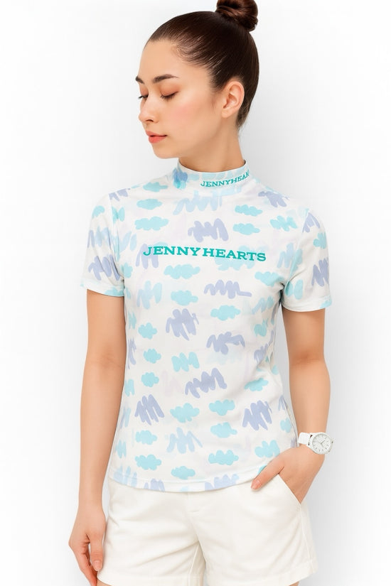 Ladies' Smooth Mock Doodle Golf Wear, Women's Mock Neck, Short Sleeve, Summer, Cool to the Touch, Highly Stretchy, UV Protection, Smooth to the Touch, Smooth Series