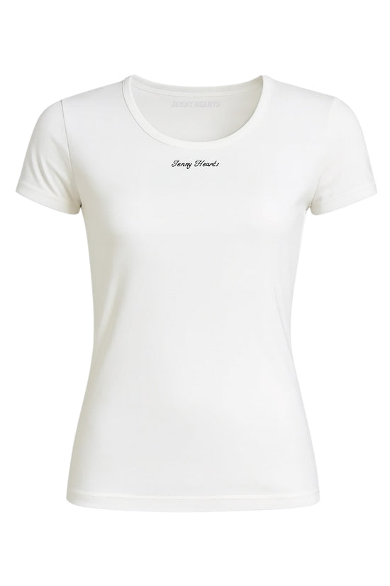Women's Inner Shirt, Short Sleeve, Round Neck, Crew Neck, White, Black, Junior Golf Wear