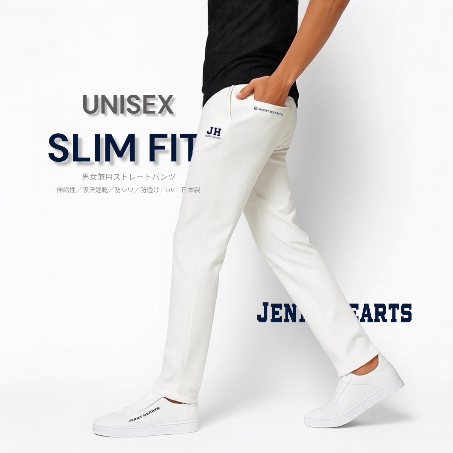 Pre-order! Golf Pants Slim Fit Straight Unisex 001 Golf Wear Unisex Pants for Spring, Summer, and Fall. Slim Fit, Straight, Highly Stretchy, Quick-Drying, Cool-to-the-Touch, UV Protection, Anti-See-Through, High-Performance, Made in Japan. SDGS