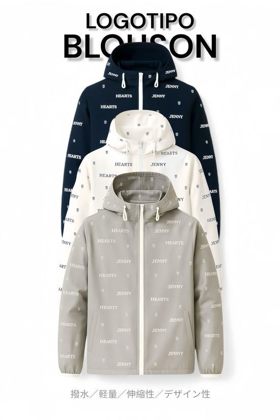 Men's Logotipo Blouson Golf Jacket, Hooded, Lightweight, Ultra-Thin Fabric, Mesh Lining, Water-Repellent, UV Protection, Suitable for Spring, Summer, and Fall