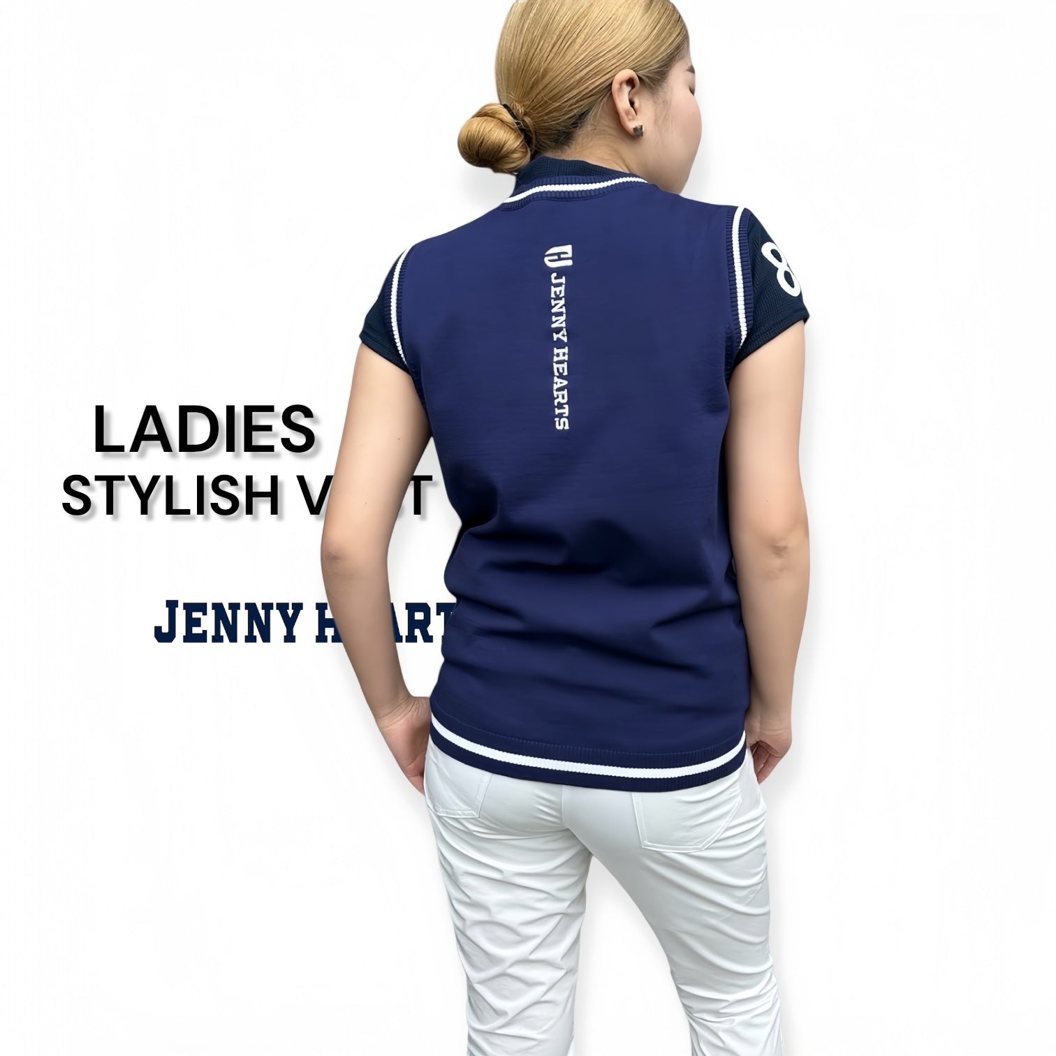 Ladies' Stylish Vest Golf Wear, Women's Golf Vest, Thin Knit, Lightweight, Stretchy, Quick-Drying, UV Protection, Stylish, Spring/Summer, Women's Golf Vest