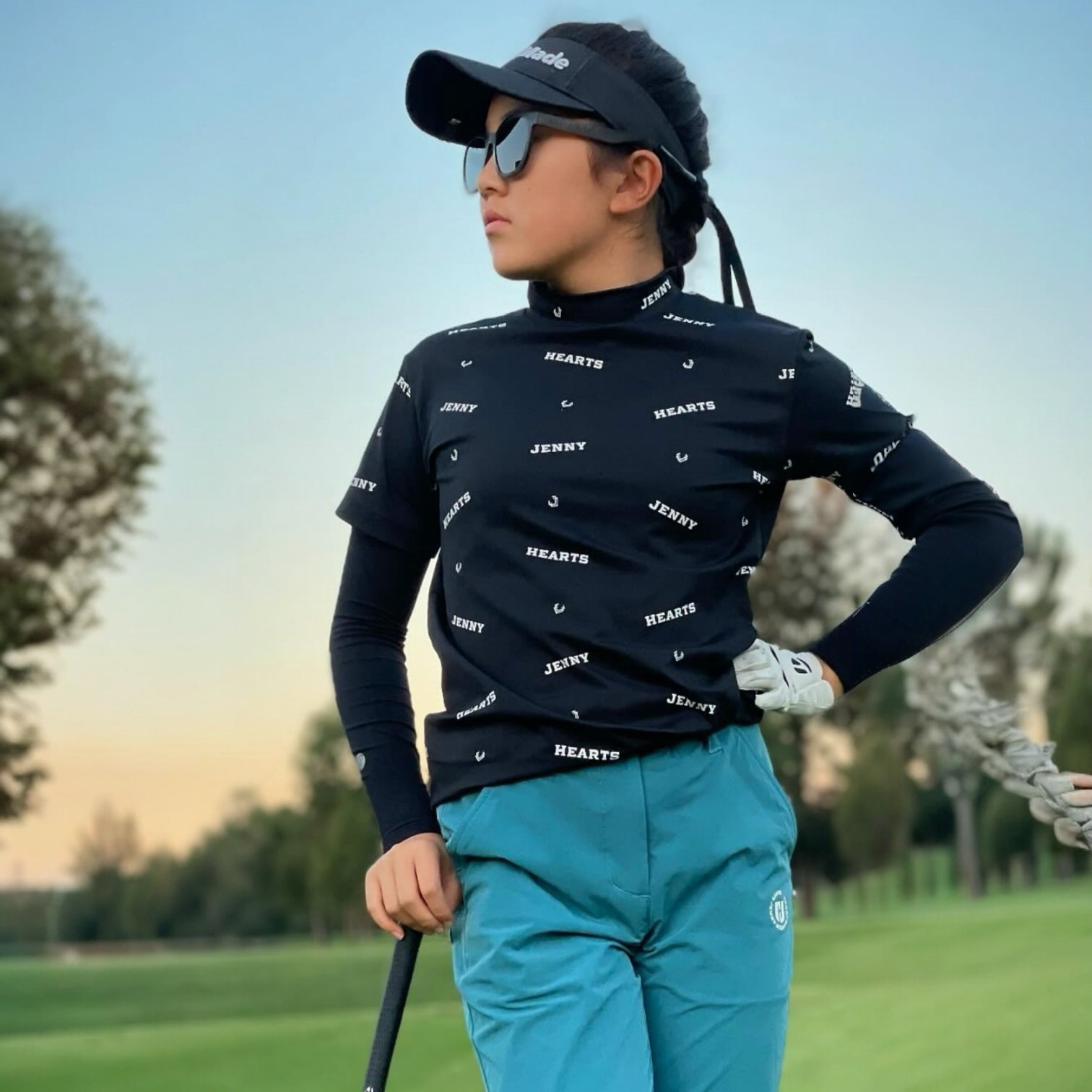 Junior Girls Elastic Pants 002 ガールズ ゴルフパンツ 伸縮性 スタイリッシュ 秋春 140cm 150cm 155cm ジュニアゴルフウェア