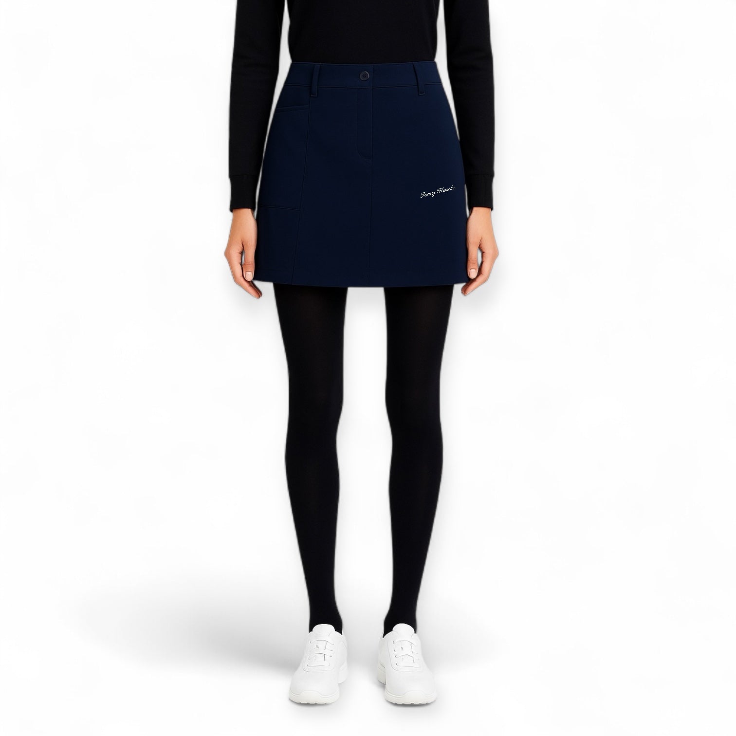 アンパスィ　ネイビー フレアスカート レディース ゴルフ アンパスィ ネイビー フレアスカート レディース ゴルフ ゴルフウェア