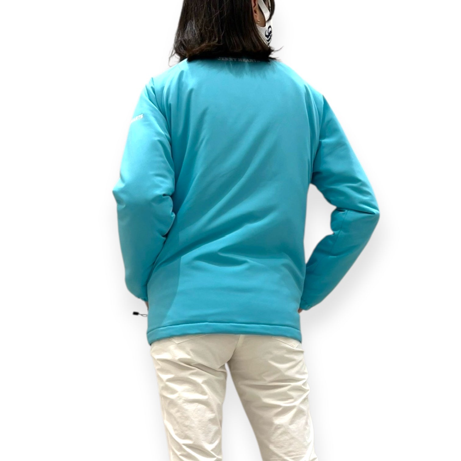 ユニセックス 中綿ブルゾン 長袖 暖かい アジャスター調整 保温 防風 防寒 アウター 大人 ジュニア