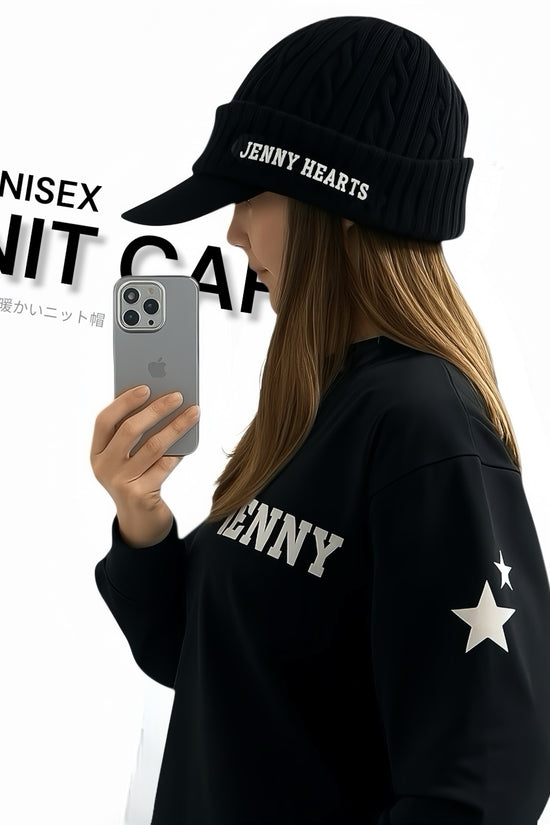 Unisex Knit Cap ツバ付きニットキャップ 男女兼用 ゴルフウェア 二重構造 暖かい 帽子 おしゃれ 2025年秋冬 日本製