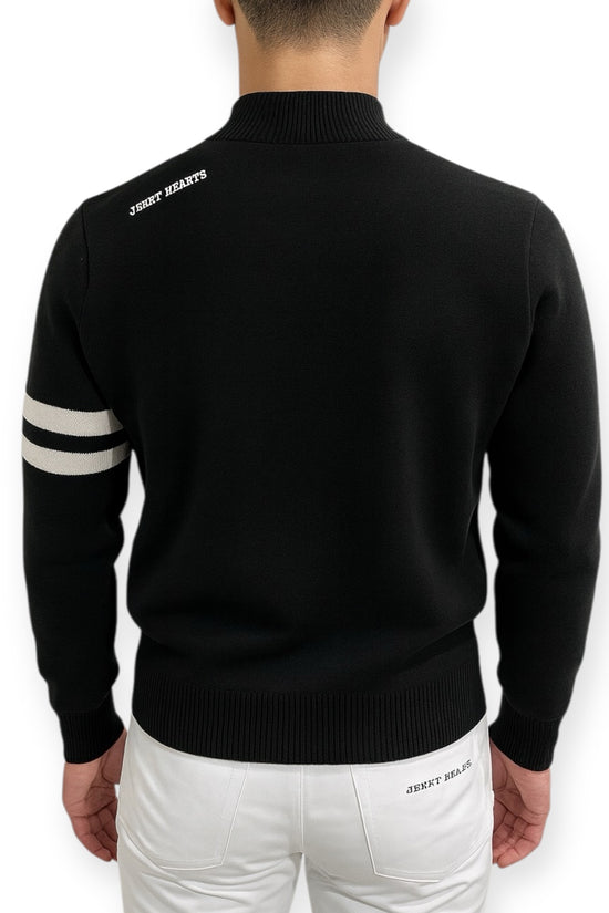 ＼11月22日予約開始／High-Gauge Mock Sweater ゴルフウェア メンズ セーター ブラック 秋冬 保温 防寒 ハイゲージ 仕様 上品 エレガント JH25-SW010