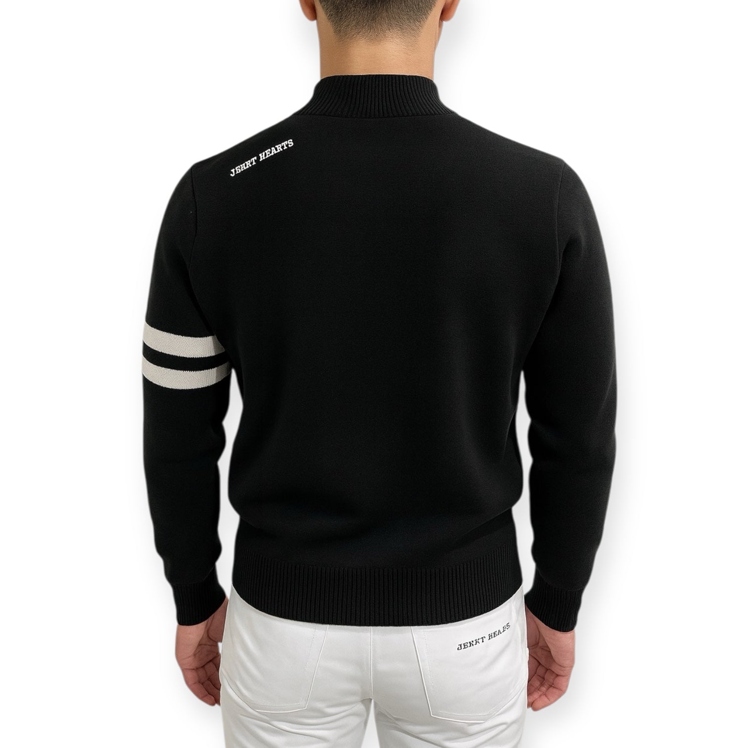 ＼11月22日予約開始／High-Gauge Mock Sweater ゴルフウェア メンズ セーター ブラック 秋冬 保温 防寒 ハイゲージ 仕様 上品 エレガント JH25-SW010