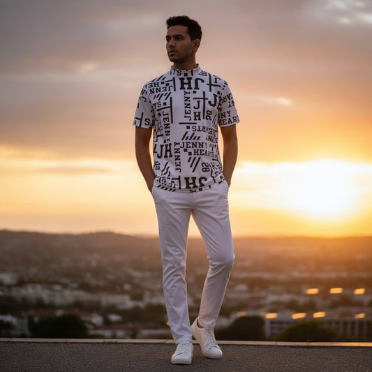 Men's Mock Neck Logo Tipo