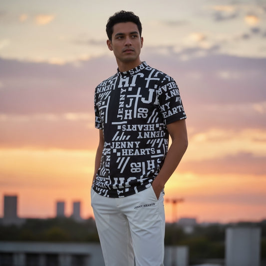 Mens Mock Neck Logotipo