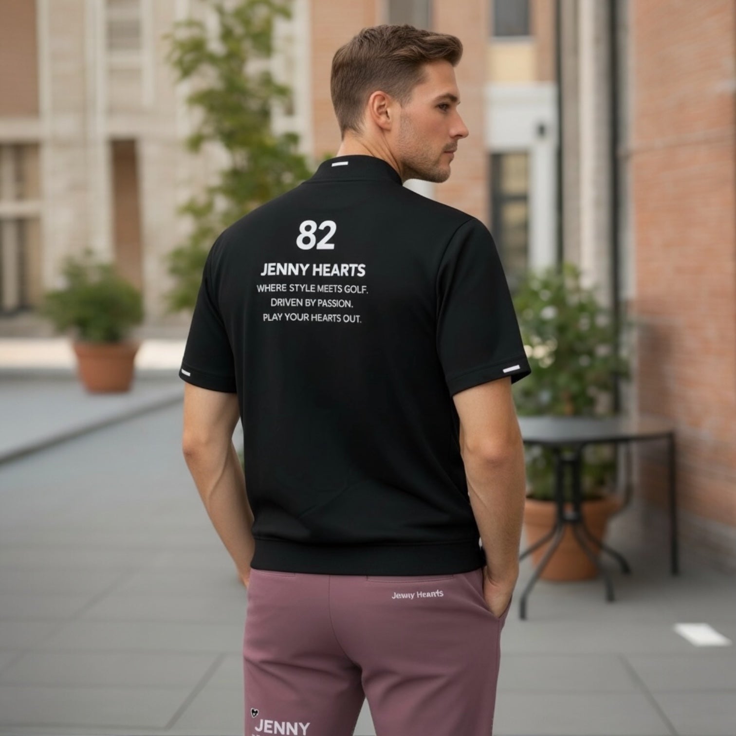 Mens Urban Golf Mock Neck J82