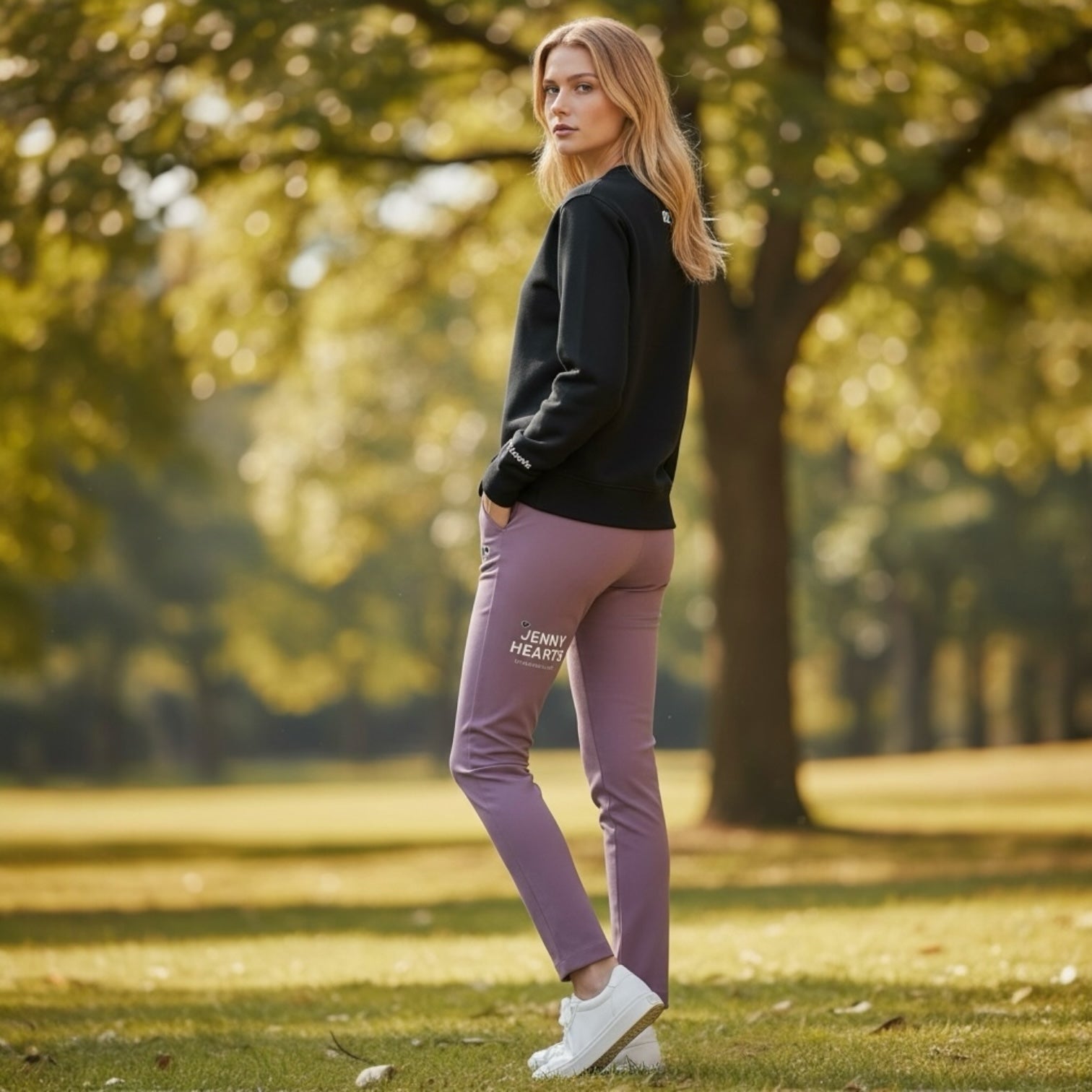 Ladies 2Way Stretch Tapered Long Pants J82