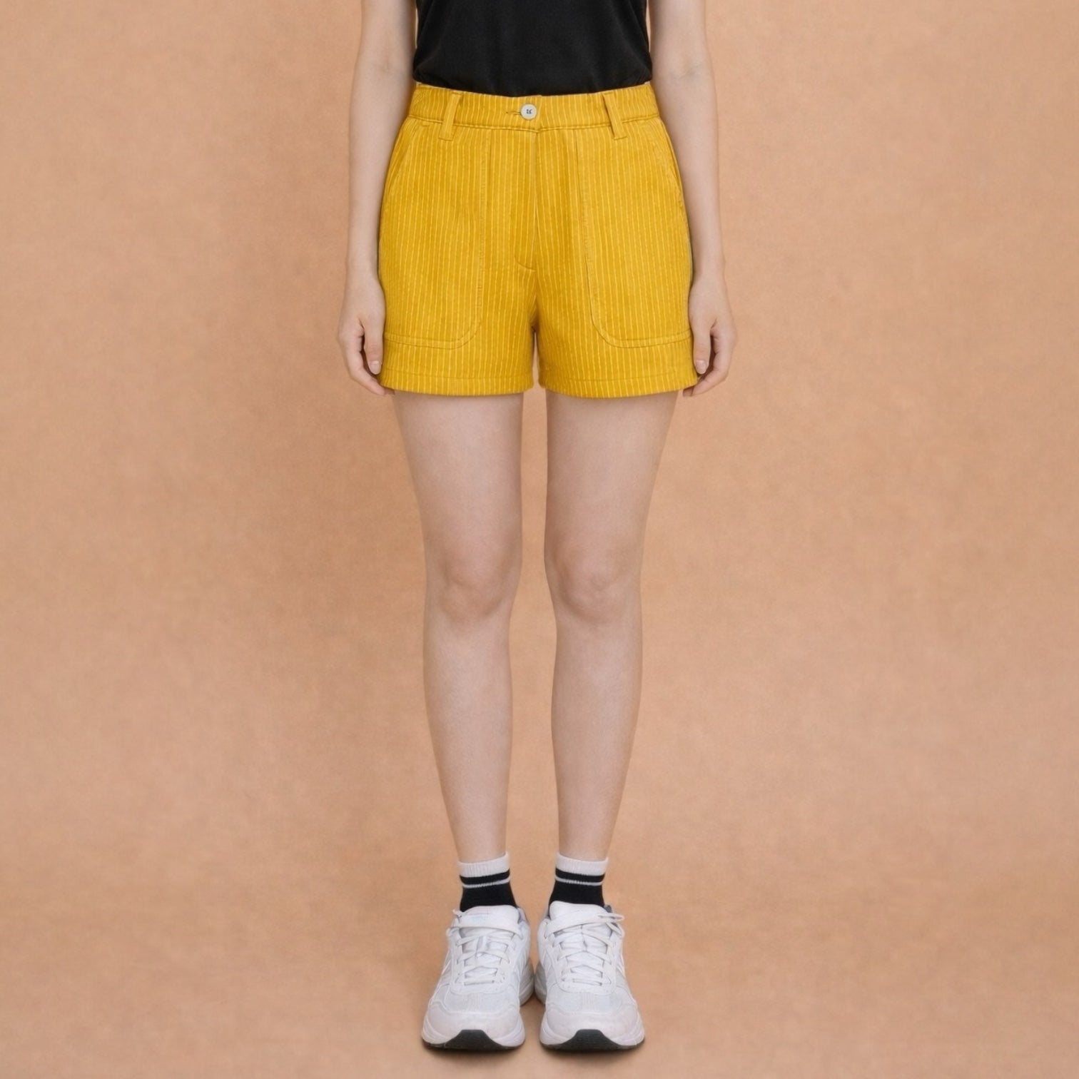 Ladies Silky Stripe Stretch Short Pants J82 – Jenny Hearts 公式