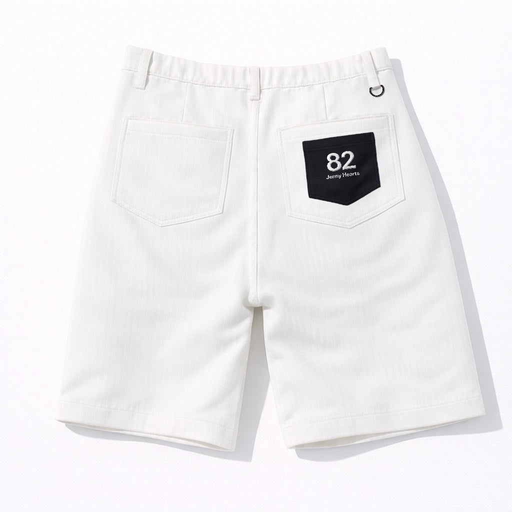 Mens Silky Stripe Stretch Half Pants J82