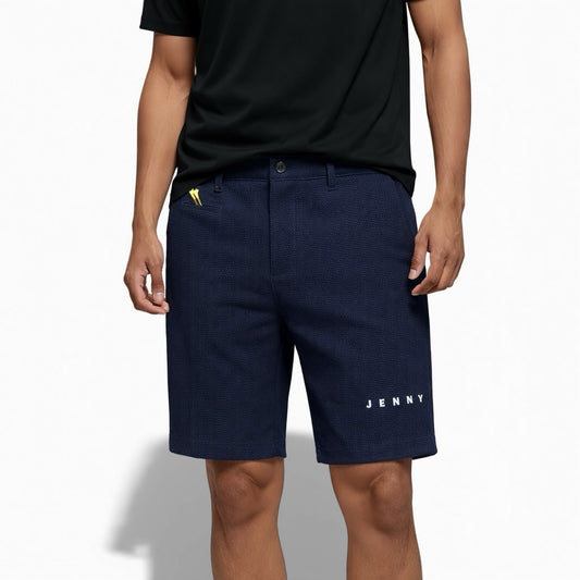 Mens Half Pants Popcorn Knit Super High Stretch