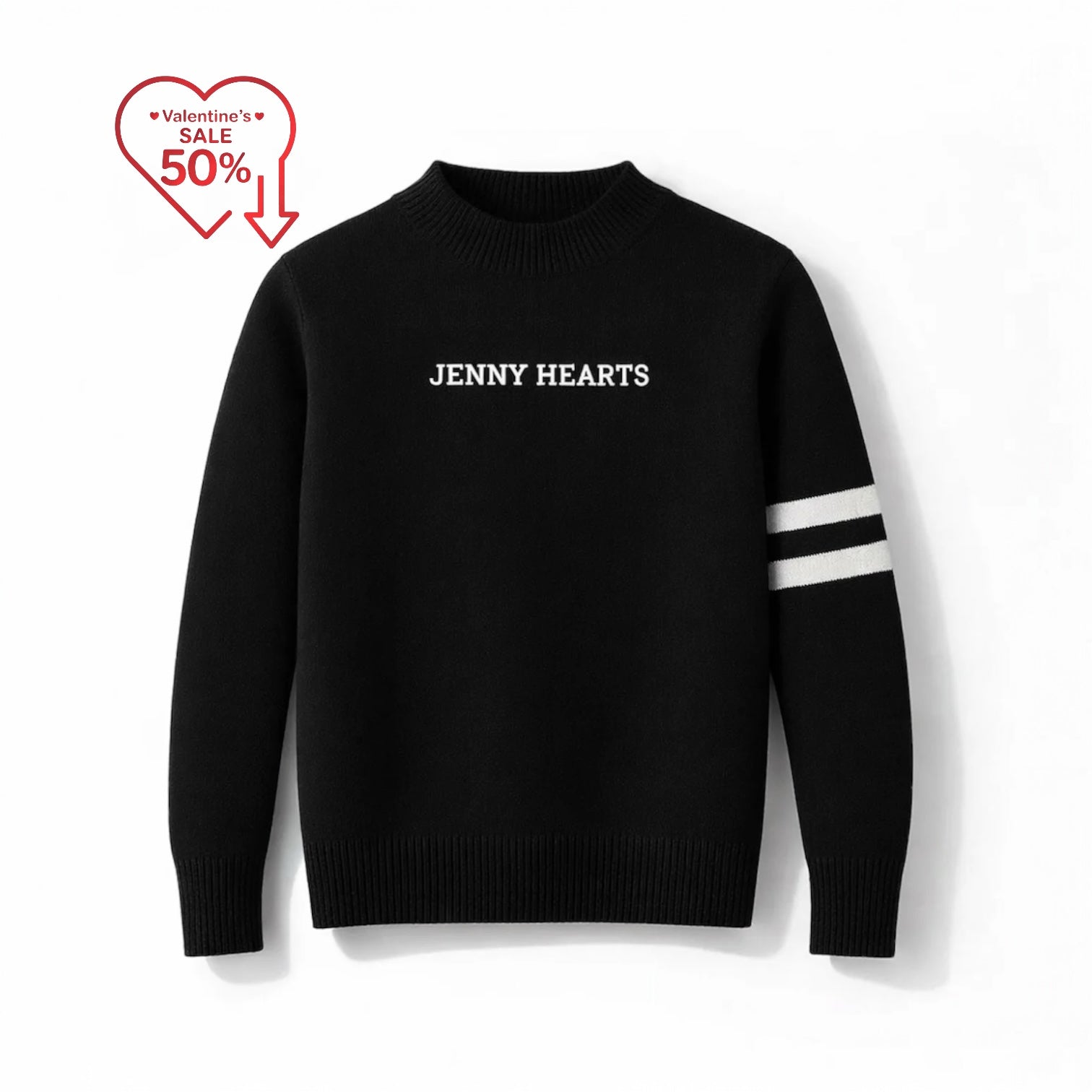 High-Gauge Mock Sweater