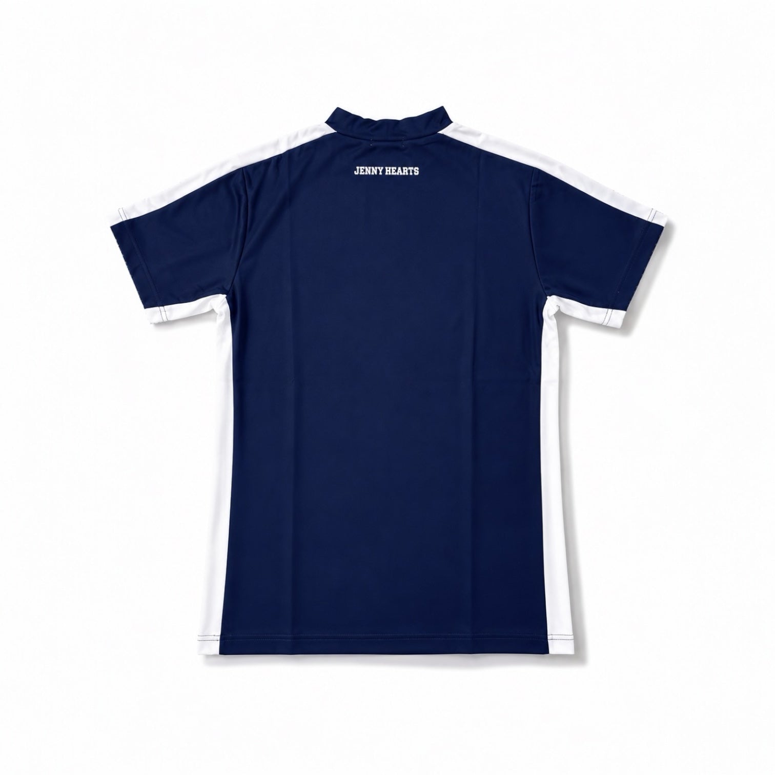Men's Mock Neck Spandex Golf Wear: Ultimate Smoothness, Summer Mock Neck, Short Sleeve, Lightweight, Navy, Two-Tone, UV Protection, Quick Drying, Excellent Stretchy, Stylish