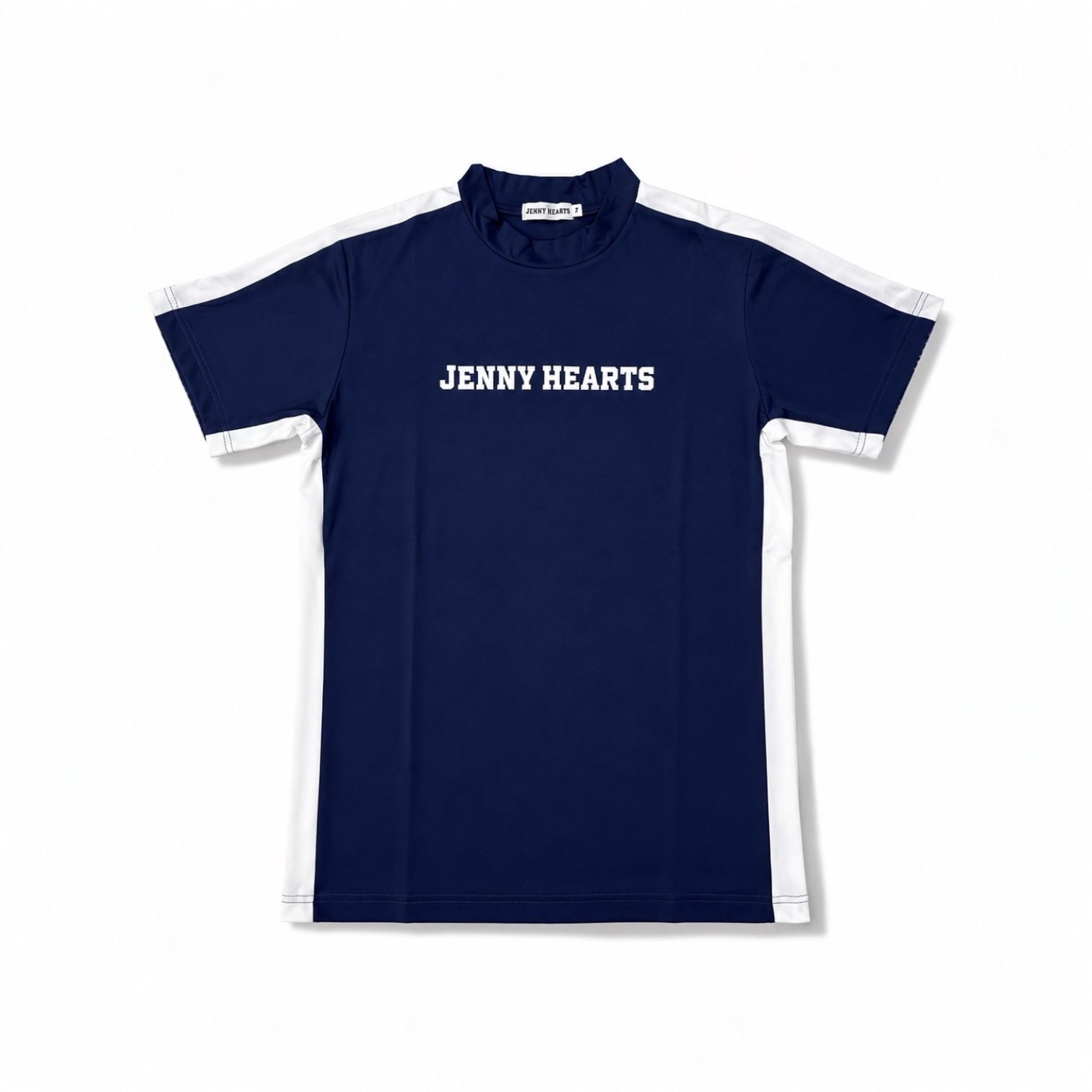 Men's Mock Neck Spandex Golf Wear: Ultimate Smoothness, Summer Mock Neck, Short Sleeve, Lightweight, Navy, Two-Tone, UV Protection, Quick Drying, Excellent Stretchy, Stylish