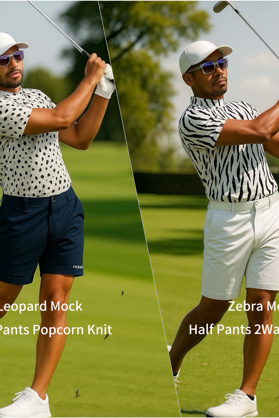 Mens Half Pants Popcorn Knit ゴルフウェア メンズ 夏秋春 ハーフパンツ 短パン ポップコーンニット 超軽量 伸びる 吸水速乾 消臭 UVカット D管 紺 日本製