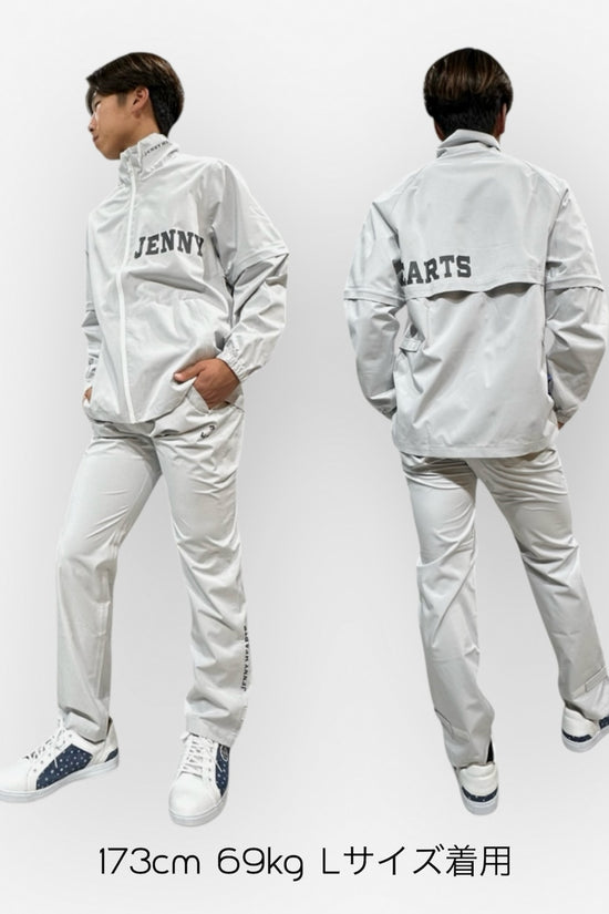 Unisex Rain Suit Light Grey JH-24R1001 ゴルフレインスーツ ユニセックス 上下セット オールシーズン 撥水 防水 カッパ