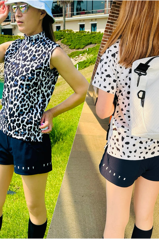 Ladies Short Pants Popcorn Knit ゴルフウェア レディース 夏秋春 ショートパンツ 短パン 超軽量 ポップコーンニット 伸びる 吸水速乾 消臭 UVカット 星柄 紺 日本製
