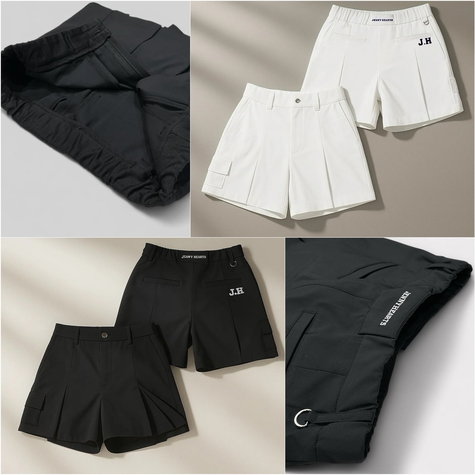 Ladies Short Culotte 2Way Stretch レディース ゴルフウェア 夏 ショート キュロット パンツ スカート 白 黒 伸縮性 UVカット 透け防止 高品質生地 数量限定