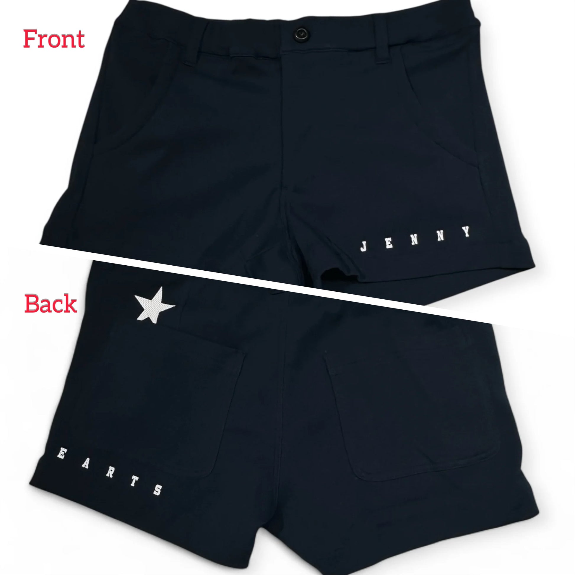 Ladies Short Pants Popcorn Knit ゴルフウェア レディース 夏秋春 ショートパンツ 短パン 超軽量 ポップコーンニット 伸びる 吸水速乾 消臭 UVカット 星柄 紺 日本製