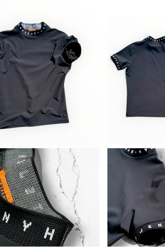 Mens Grosgrain Mock Neck メンズゴルフウェア 夏 半袖 モックネック グログラン ストレッチ 肌触りなめらか 速乾 UVカット 透け防止 シンプル おしゃれ 高品質 高機能 おすすめ プレゼント 日本製