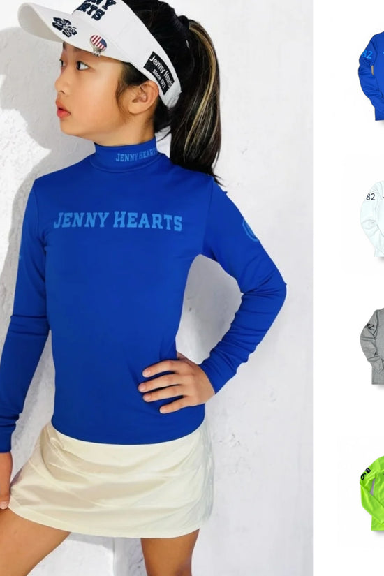 Junior Unisex Mockジュニア 長袖モックネック 春夏 接触冷感 速乾 UVカット 伸縮性良 ユニセックス 男の子 女の子 ジュニアゴルフウェア  130cm 140cm 150cm 日本製