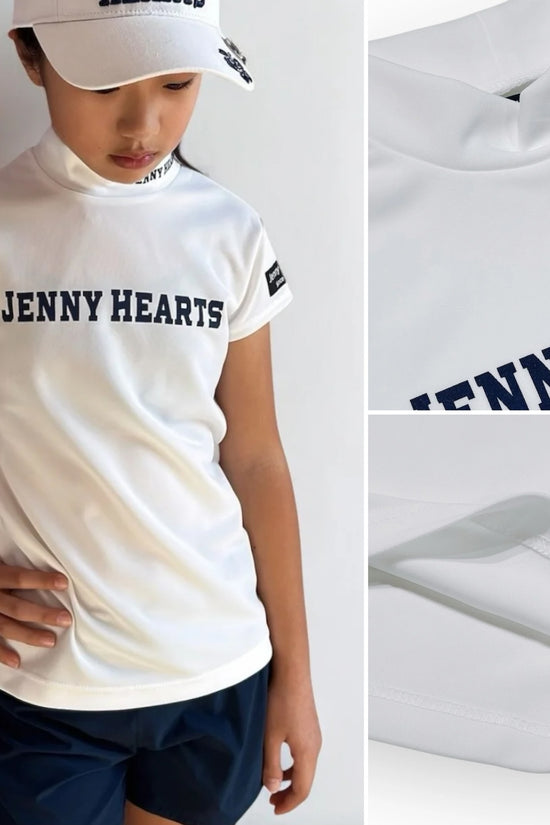 Junior Girls Dry Mock Neck ドライタッチ 伸縮性良 ジュニアゴルフウェア ガールズ モックネック 130cm 140cm 150cm