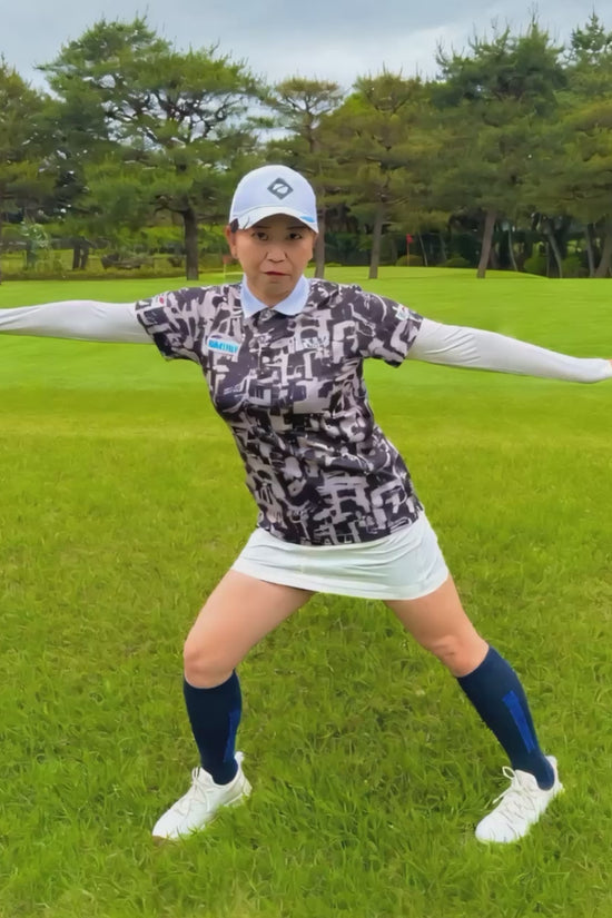 Ladies Polo Shirt Black ゴルフウェア レディース 夏 ポロシャツ 半袖 ブラック UVカット 伸縮性 速乾