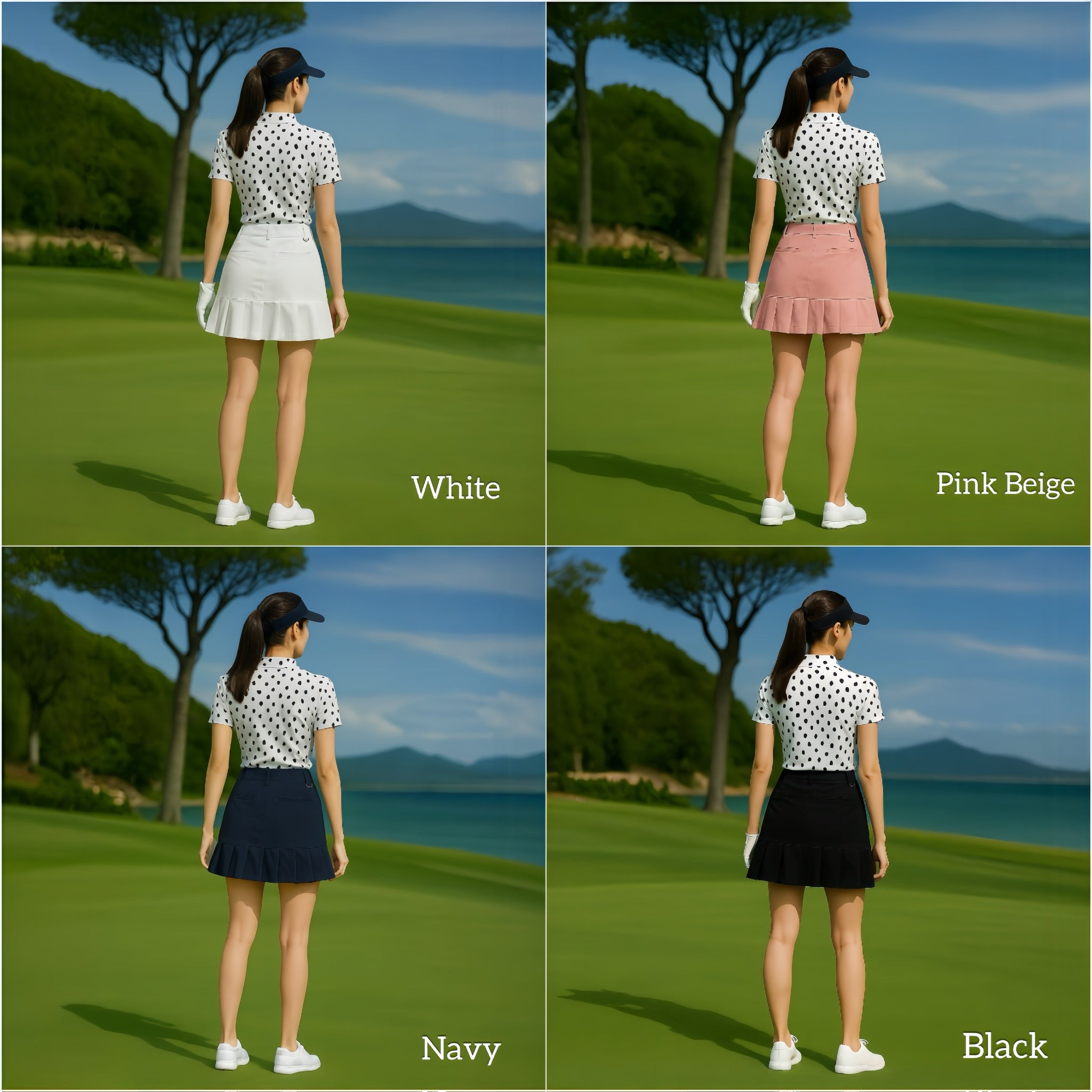 Ladies Elastic Flare Skirt 002 レディース ゴルフスカート 夏