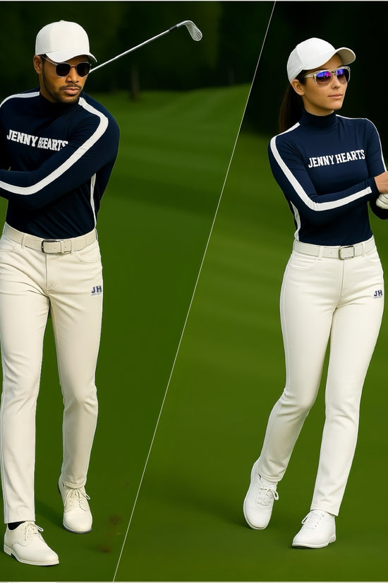 Women's Mock Neck Spandex Golf Wear: Ultimate Smoothness, Long Sleeves, Lightweight, Navy, Two-Tone Color, UV Protection, Quick Drying, Stretchy, Stylish