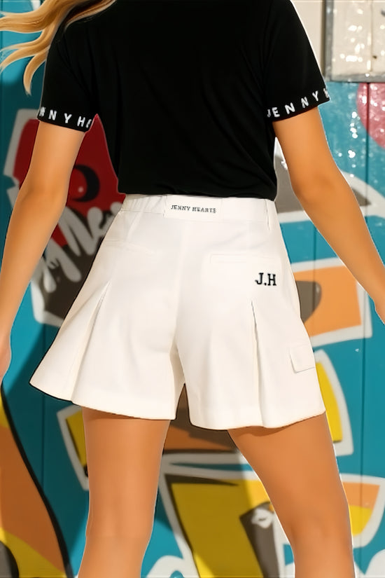 Ladies Short Culotte 2Way Stretch レディース ゴルフウェア 秋 ショート キュロット パンツ スカート 白 黒 伸縮性 UVカット 透け防止 高品質生地
