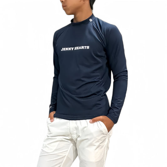 Mens Hybrid Mock Neck モックネック アウター インナー兼用 裏起毛 吸水速乾 UVカット 暖かい 柔らかい肌触り 伸縮性抜群 メンズゴルフウェア