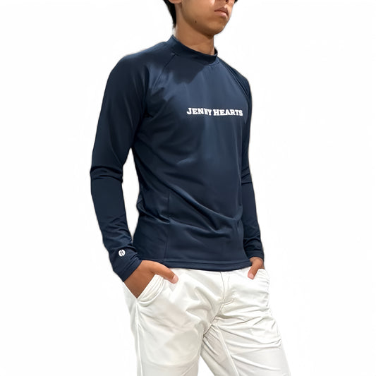 Mens Hybrid Mock Neck モックネック アウター インナー兼用 裏起毛 吸水速乾 UVカット 暖かい 柔らかい肌触り 伸縮性抜群 メンズゴルフウェア