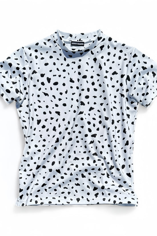 Mens Animal Mock Neck Leopard メンズゴルフウェア アニマル モックネック 夏 半袖 レオパード 豹柄  肌触り柔らか 伸縮性高い 速乾 メンズ ホワイト アニマル柄 おしゃれ おすすめ ゴルフ場で映える プレゼント