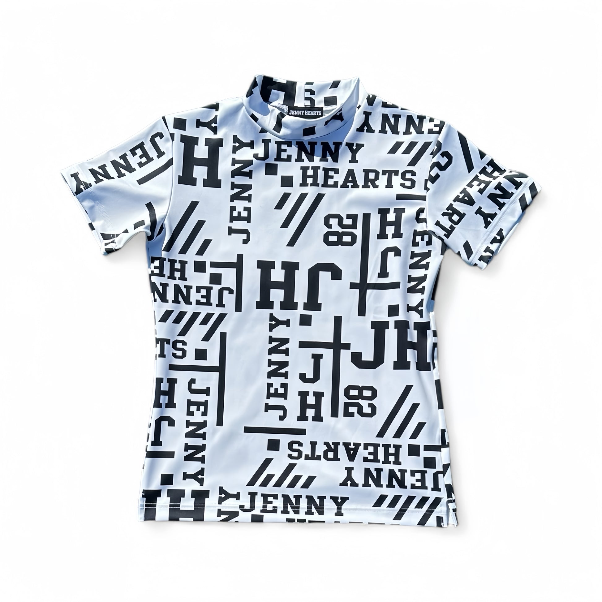 Men's Mock Neck Logotipo Golf Apparel for Summer, Mock Neck, Short Sleeves, Stretch, Quick-Drying, Smooth to the Touch, UV Protection, Stylish and Cute