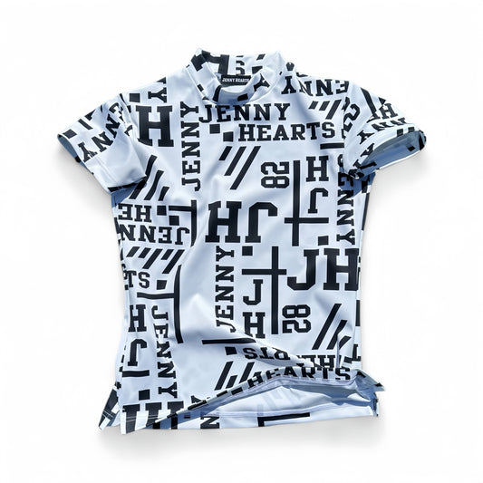 Ladies Mock Neck Logotipo レディースゴルフウェア 夏 モックネック 半袖 ストレッチ 速乾 肌触りなめらか UVカット おしゃれ 可愛い