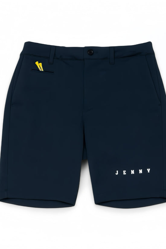 Mens Half Pants Popcorn Knit ゴルフウェア メンズ 夏秋春 ハーフパンツ 短パン ポップコーンニット 超軽量 伸びる 吸水速乾 消臭 UVカット D管 紺 日本製