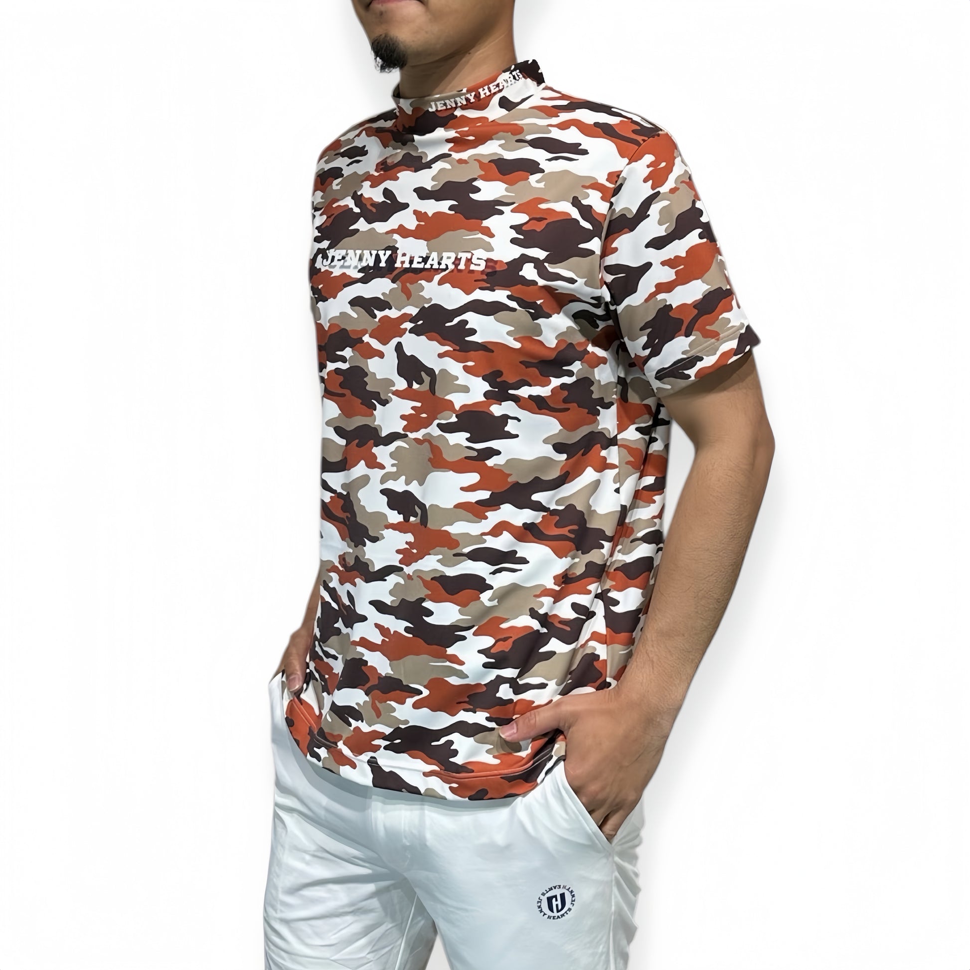 Men's Smooth Mock Camouflage Camouflage Jacket, Cool to the Touch, Smooth to the Touch, Stylish Spring/Summer Golf Wear