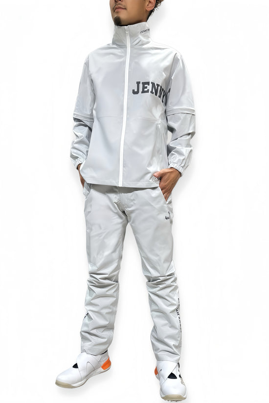 Unisex Rain Suit, Light Grey (JH-24R1001) Golf Rain Suit, Unisex, Top and Bottom Set, All-Season, Water-Repellent, Waterproof, Raincoat