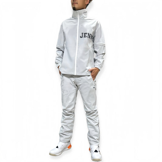 Unisex Rain Suit, Light Grey (JH-24R1001) Golf Rain Suit, Unisex, Top and Bottom Set, All-Season, Water-Repellent, Waterproof, Raincoat