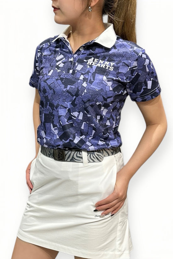 Ladies Polo Shirt Geometry Ladies Golf Wear Polo Shirt Spring/Summer
