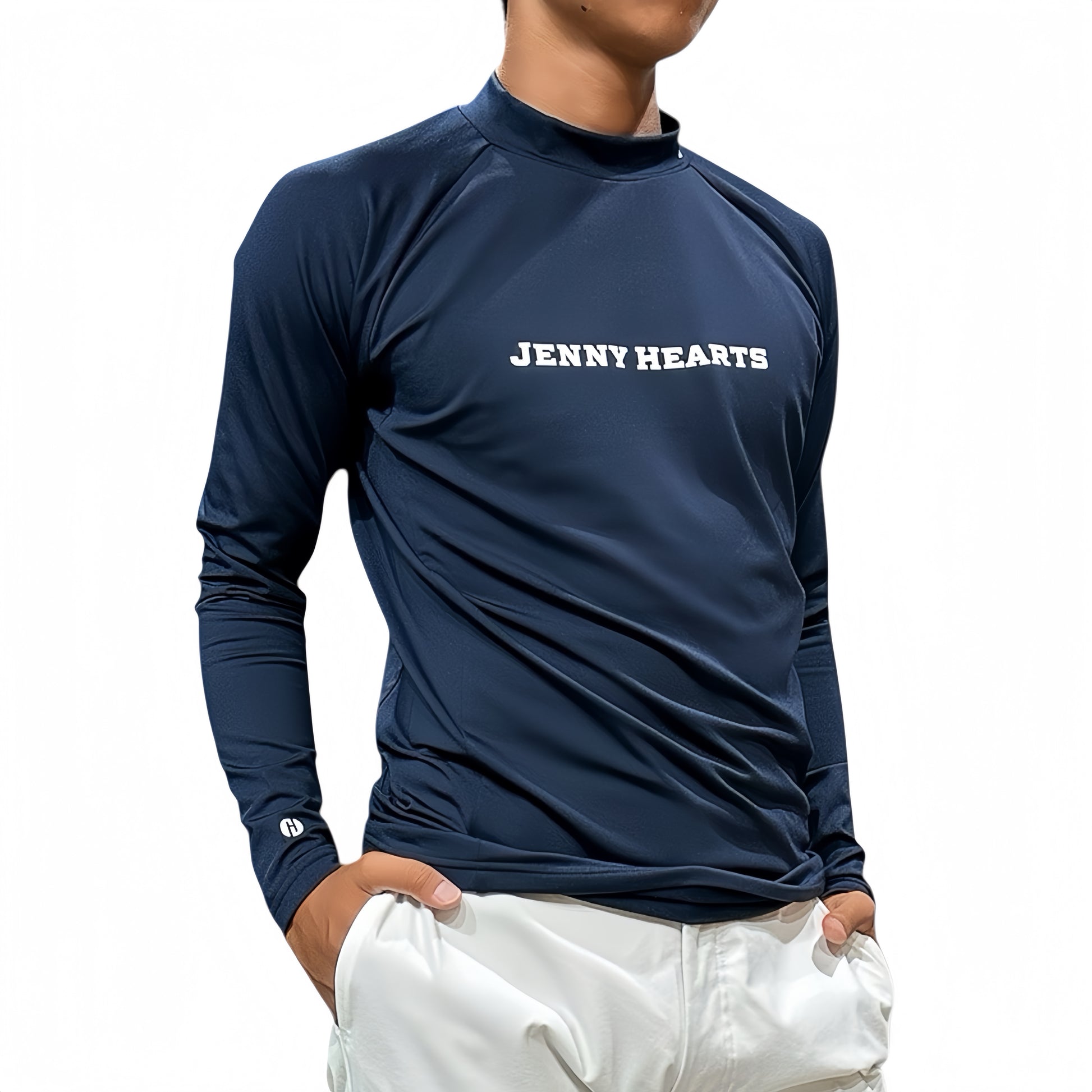 Men's Hybrid Mock Neck Mock Neck Outerwear/Innerwear, Moisture-Wicking, Quick-Drying, UV Protection, Warm, Soft to the Touch, Excellent Stretchy, Men's Golf Wear for Spring